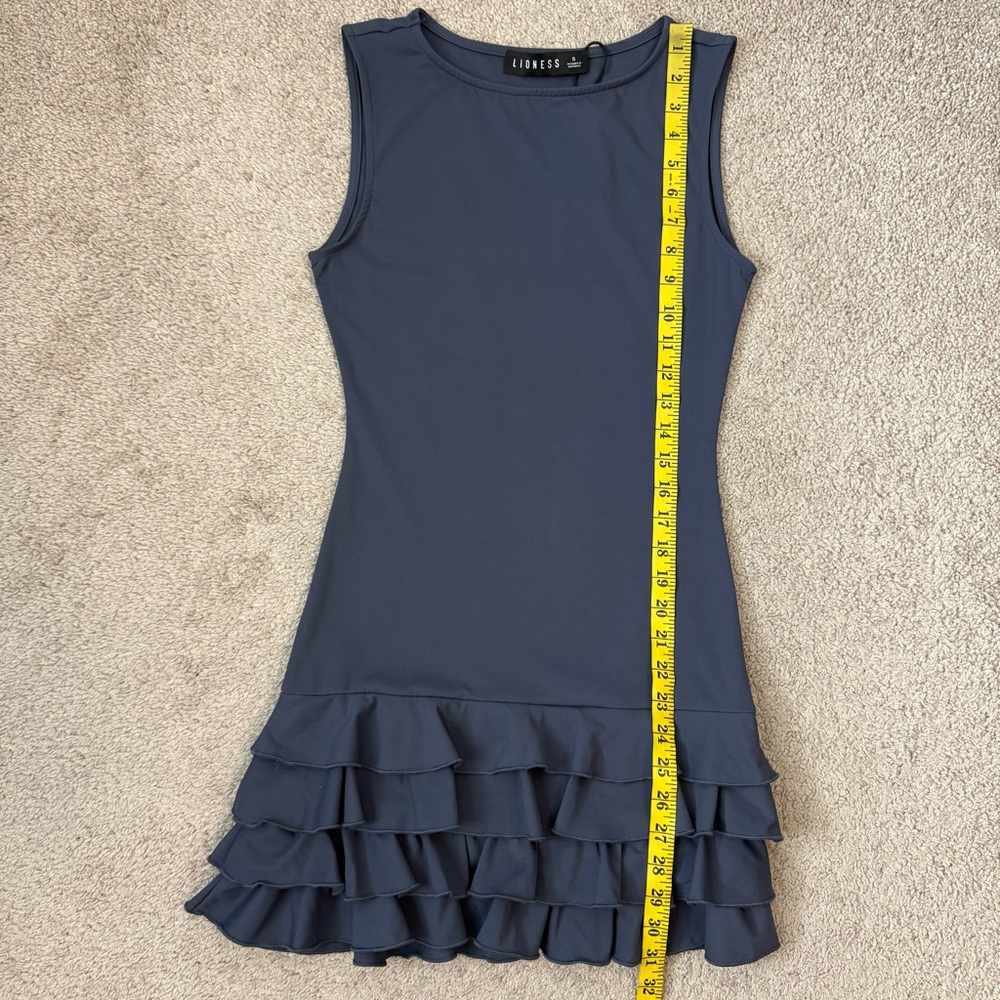 Lioness Bisous Ruffle Mini Dress Mineral‎ S - Picture 8 of 8